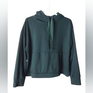 Magaschoni Black Ribbon Tie Hoodie Sweatshirt Large Luxury Loungewear